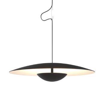 MARSET Ginger LED závesné svietidlo, triak Ø42cm čierna/biela