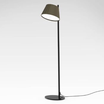 MARSET Tam Tam P stojacia lampa, 1-pl., hnedosivá