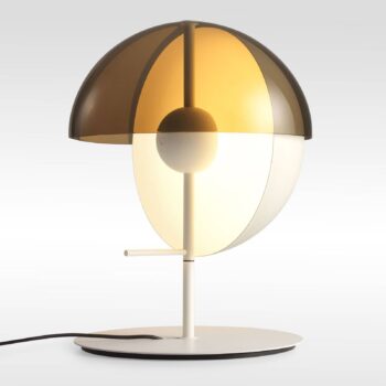 MARSET Theia M stolová LED lampa Ø 32 cm biela