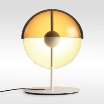 MARSET Theia M stolová LED lampa Ø 32 cm biela