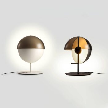 MARSET Theia M stolová LED lampa Ø 32 cm biela