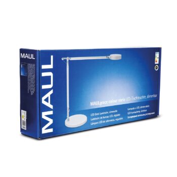 MAULgrace Stolová LED lampa, strieborná farba, 37 cm, stmievateľné, CCT