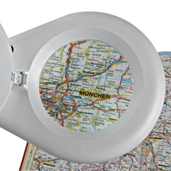 MAULviso LED lupa, biela, 48 cm, kov