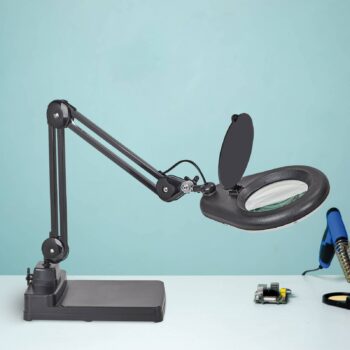 MAULviso LED lupa, čierna, 48 cm, kov