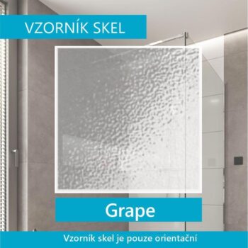 MEREO Mereo Sprchový set z Kory Lite, štvrťkruh, 90 cm, biely ALU, sklo Grape a vysoké SMC vaničky CK35121ZH