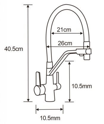 MEXEN - Duo kuchynská batéria chróm/ čierna 671701-07