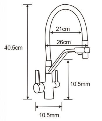 MEXEN - Duo kuchynská batéria čierna 671701-70