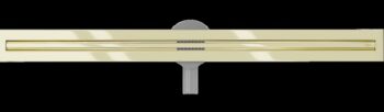 MEXEN - Flat 360 Slim podlahový žľab 80 cm otočný zlato 1541080