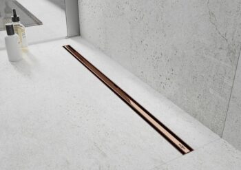 MEXEN - Flat 360 Slim žľab otočný 110 cm ružové zlato 1641110