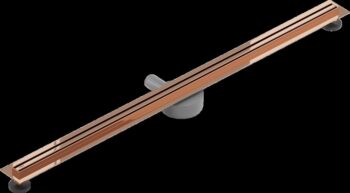 MEXEN - Flat 360 Slim žľab otočný 120 cm ružové zlato 1641120