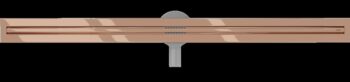 MEXEN - Flat 360 Slim žľab otočný 120 cm ružové zlato 1641120