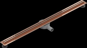 MEXEN - Flat 360 Slim žľab otočný 120 cm ružové zlato 1641120