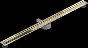 MEXEN - Flat 360 Slim žľab otočný 120 cm zlato 1541120