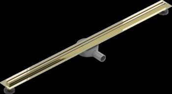 MEXEN - Flat 360 Slim žľab otočný 120 cm zlato 1541120