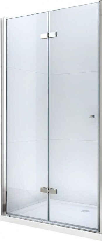 MEXEN - LIMA skladacie dvere 95x190 cm 6mm, chróm, transparent so stenovým profilom 856-095-000-01-00