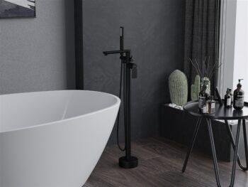 MEXEN - Leda volněstojící vaňová baterie čierna 75633-70