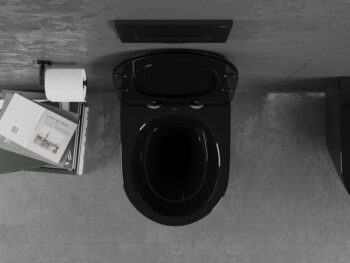 MEXEN - Lena Závesná WC misa vrátane sedátka s slow-slim, Duroplastu, čierna 30224070