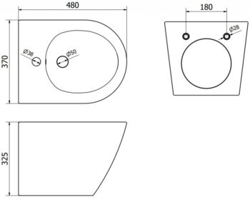 MEXEN - Lena bidet závesný, biela 35224800