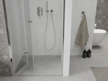 MEXEN - Lima skladacie sprchové dvere 105, transparent, chróm sa stenovým profilom 856-105-000-01-00