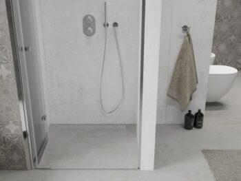 MEXEN - Lima sprchové dvere zalamovacie 90, transparent, chróm sa stenovým profilom 856-090-000-01-00