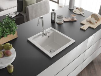 MEXEN MEXEN - Vito granitový drez 1 520x490 mm, biela 6503521000-20