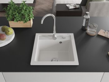 MEXEN MEXEN - Vito granitový drez 1 520x490 mm, biela 6503521000-20