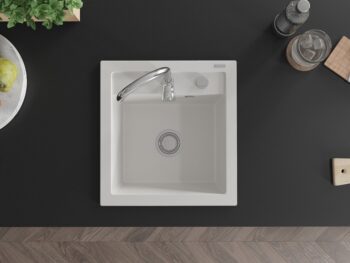 MEXEN MEXEN - Vito granitový drez 1 520x490 mm, biela 6503521000-20