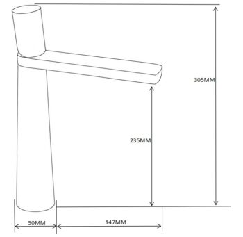 MEXEN - Nox umývadlová batéria vysoká, zlato 744210-50