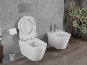 MEXEN - Rico Závesná WC misa vrátane sedátka s slow-tvrdý, biela 30478000