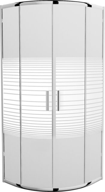 MEXEN - Rio Sprchový kút 90x90, sklo prúžky, chróm 863-090-090-01-20