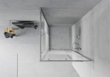 MEXEN - Rio sprchovací kút štvorec 70x70 cm prúžky, chróm 860-070-070-01-20