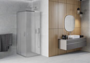 MEXEN - Rio sprchovací kút štvorec 90x90, mráz, chróm 860-090-090-01-30
