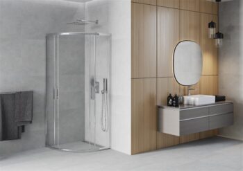 MEXEN - Rio štvrťkruhový sprchovací kút 70x70, sklo transparent, chróm 863-070-070-01-00