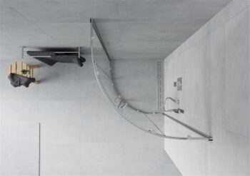 MEXEN - Rio štvrťkruhový sprchovací kút 80x80, sklo transparent, chróm 863-080-080-01-00