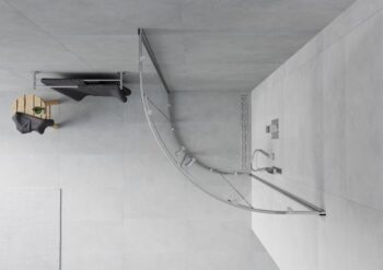 MEXEN - Rio štvrťkruhový sprchovací kút 90x90, sklo transparent, chróm 863-090-090-01-00