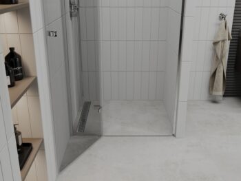 MEXEN - Roma Sprchové dvere Swing 105, transparent, chróm sa stenovým profilom 854-105-000-01-00