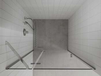 MEXEN - Roma Sprchové dvere Swing 105, transparent, chróm sa stenovým profilom 854-105-000-01-00