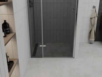 MEXEN - Roma Sprchové dvere Swing 110, grafit, chróm so stenovým profilom 854-110-000-01-40