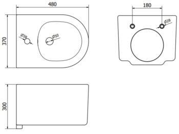 MEXEN - Sofia bidet závesný, biela 35544800
