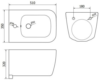 MEXEN - Stella bidet závesný, biela 35685100
