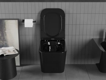 MEXEN - Teo Závesná WC misa vrátane sedátka s slow-slim, Duroplastu, čierna 30854070