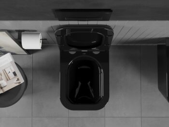 MEXEN - Teo Závesná WC misa vrátane sedátka s slow-slim, Duroplastu, čierna 30854070