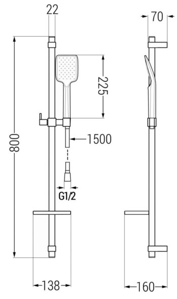 MEXEN/S - Alexa DQ62 Set umývadlové a vaňové batérie s príslušenstvom, chróm 71213DQ62-00