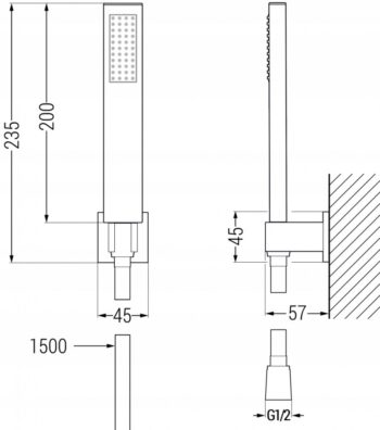MEXEN/S - Alfa R02 Set umývadlovej a vaňovej batérie s príslušenstvom, zlato 745703R02-50