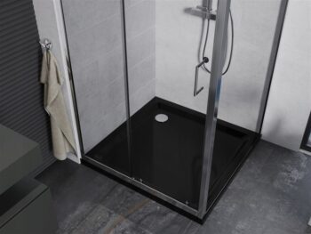 MEXEN/S - Apia Sprchovací kút 90x90, transparent, chróm + vanička so sifónom 840-090-090-01-00-4070