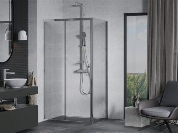 MEXEN/S - Apia sprchovací kút obdĺžnik 130x90, transparent, chróm 840-130-090-01-00