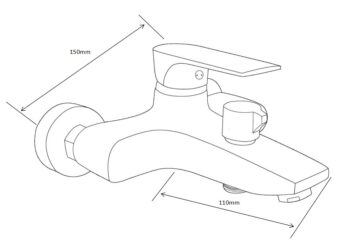 MEXEN/S - Axel R62 vaňová batéria s príslušenstvom, čierna 7383R62-70