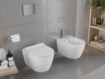 MEXEN/S - Carmen Závesná WC misa vrátane sedátka s slow-slim, duroplast, biela 30880100