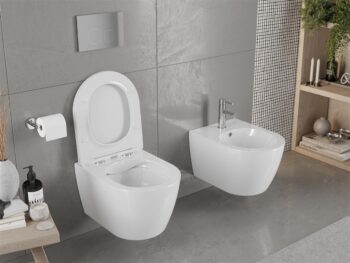 MEXEN/S - Carmen Závesná WC misa vrátane sedátka s slow-slim, duroplast, biela 30880400