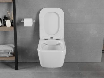 MEXEN/S - Elis Závesná WC misa vrátane sedátka s slow-slim, duroplast, biela 30910600